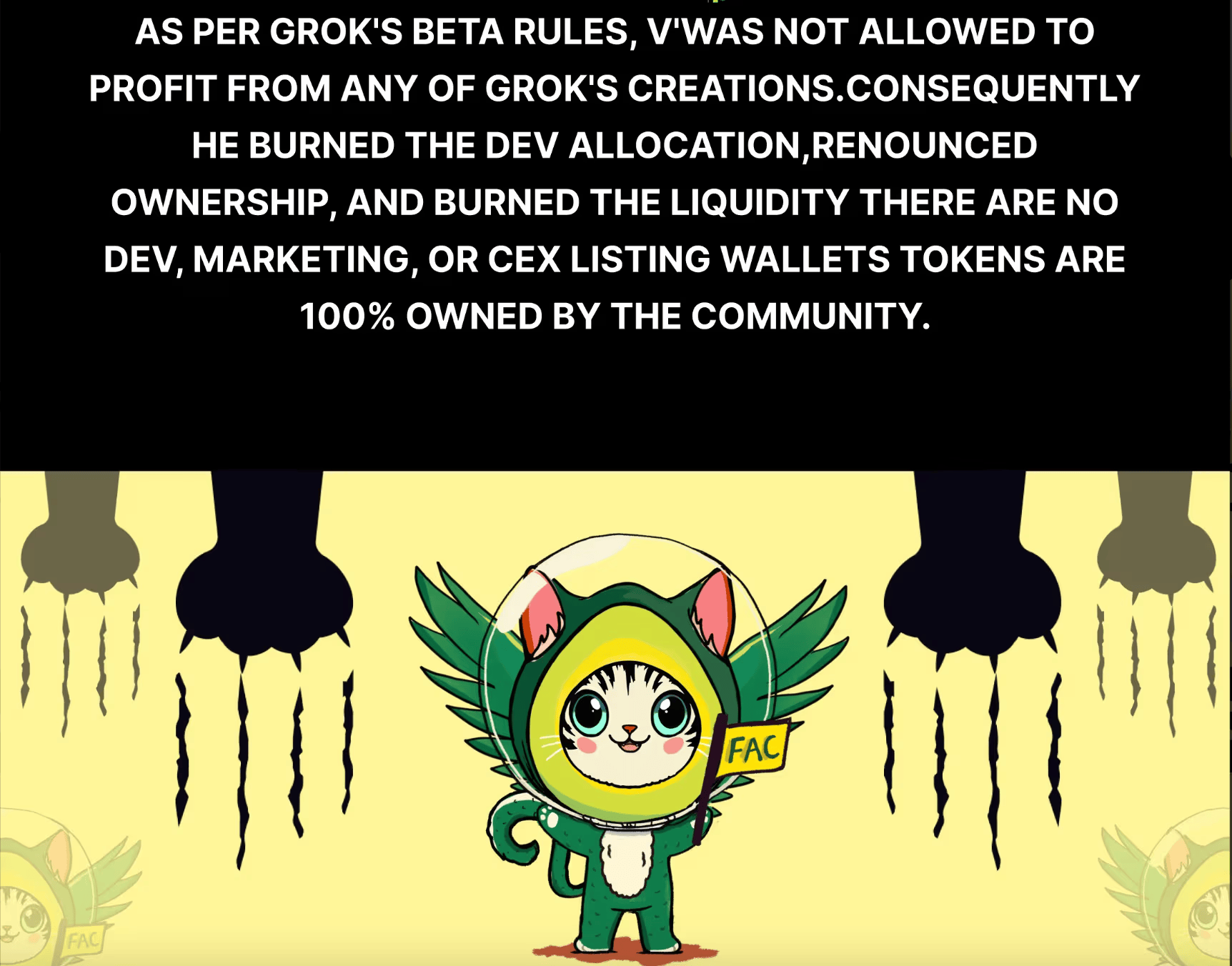 GROK Community Ownership - 100% owned by the community